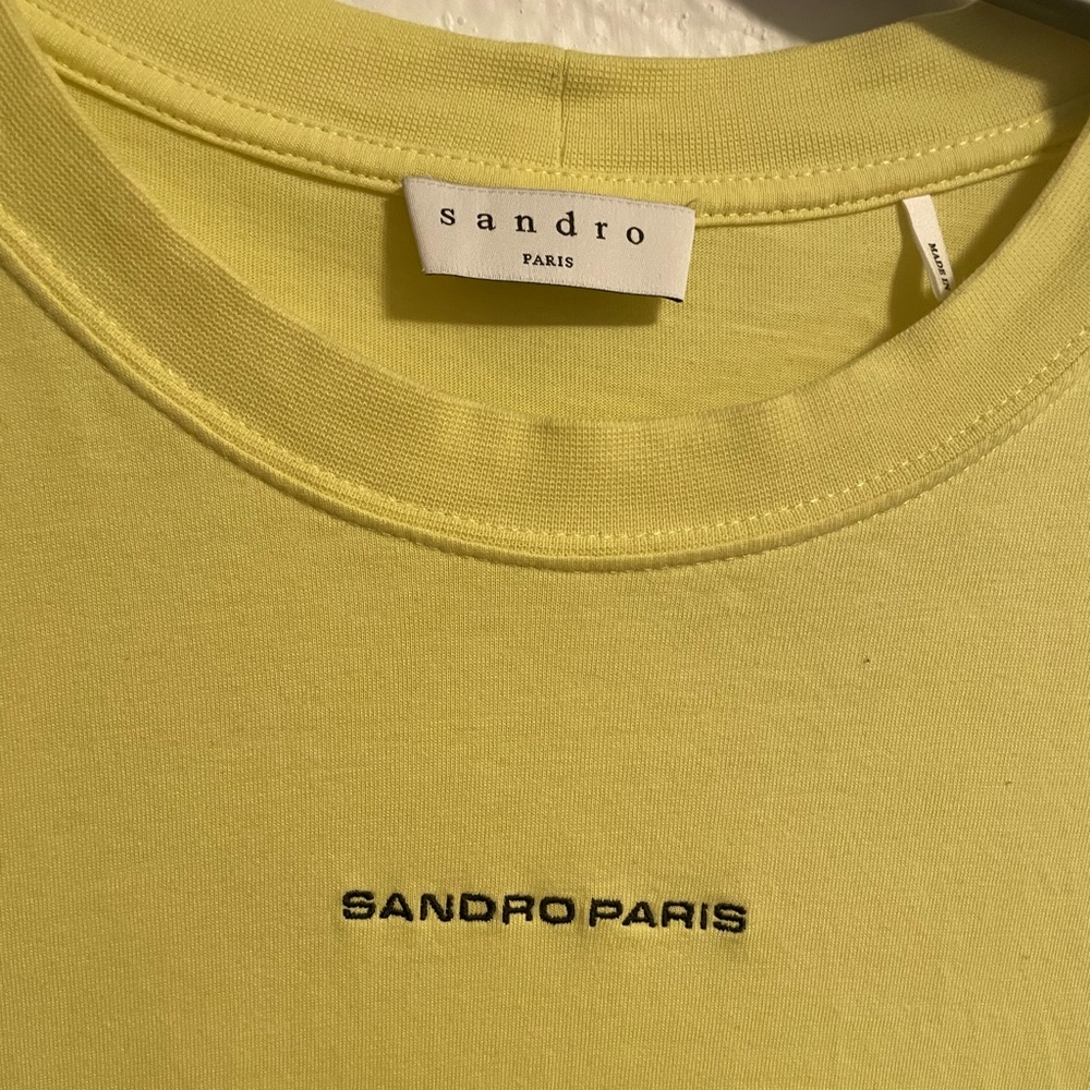 Sandro Paris Embroidered Logo Tee - LARGE/MEDIUM